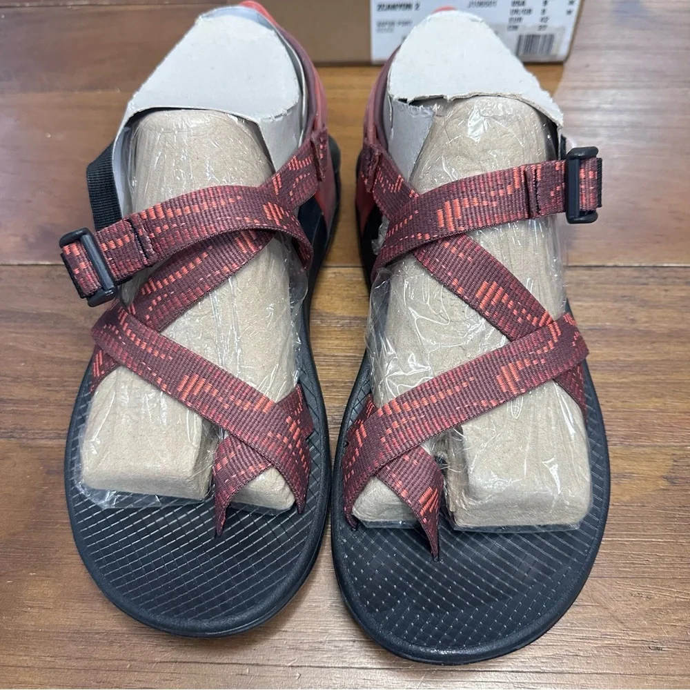 Chaco ZCanyon 2 Sandals Mens M9 Vapor Port‎ Rouge Red Black Outdoor Hiking NIB